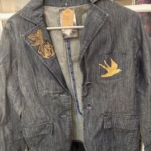 Womens Small  Denim Jacket Blazer Sacer&savive‎